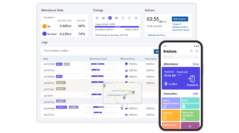 Tmotion’s cloud-based Time Attendance System